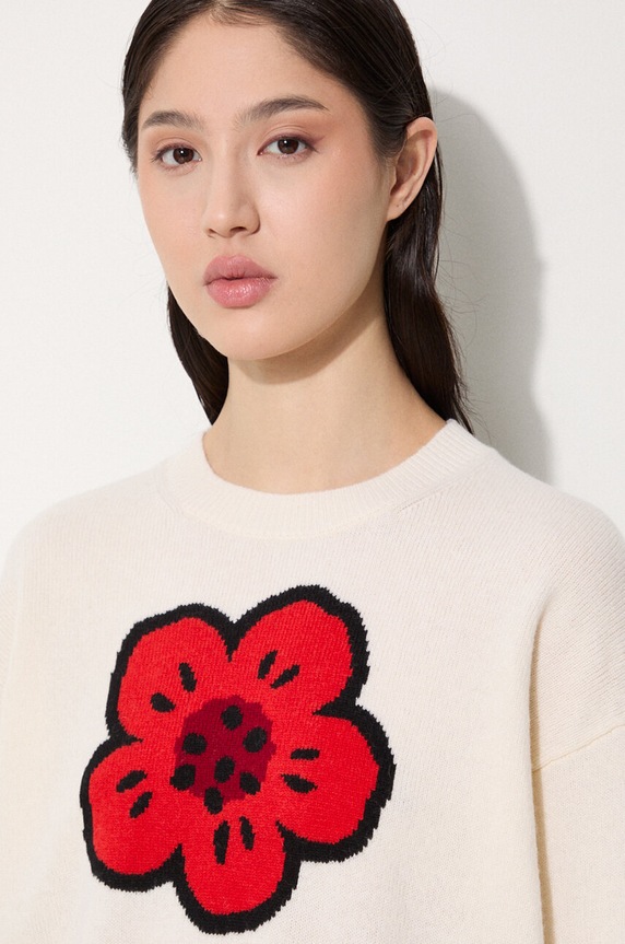Kenzo woolen jumper Rws Boke Placed Jumper FE62PU4903LD.02 beige