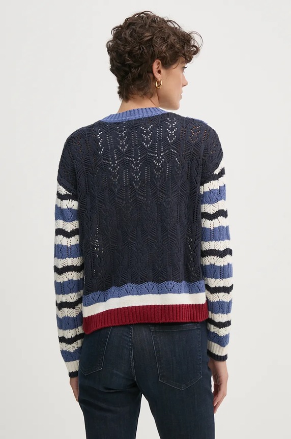 Odzież Pepe Jeans sweter HARLOW PL702202 granatowy