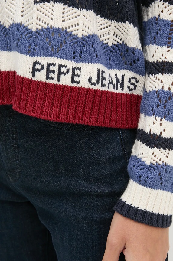 Pepe Jeans sweter HARLOW PL702202 granatowy