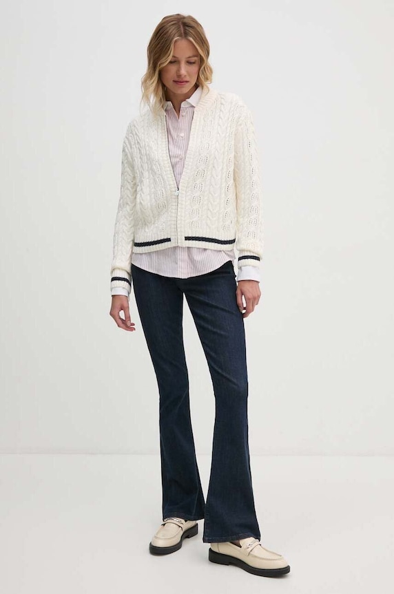 Pepe Jeans sweter HADA JACKET PL702207 beżowy AW24