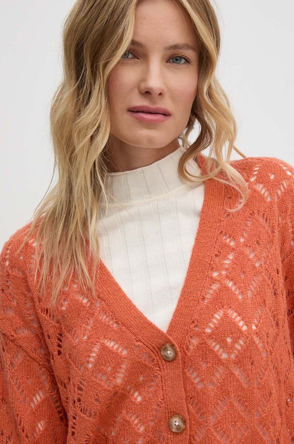 Πουλόβερ Pepe Jeans HAILEY CARDIGAN πορτοκαλί PL702218