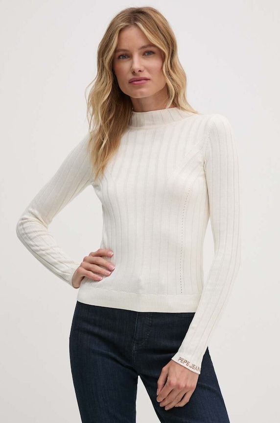 Pepe Jeans pulóver IZABEL TURTLENECK bézs PL702224