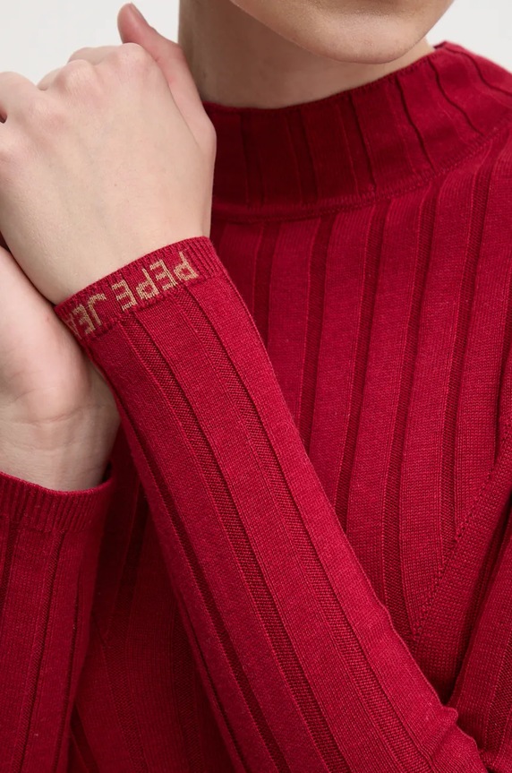 Sveter Pepe Jeans IZABEL TURTLENECK PL702224 červená