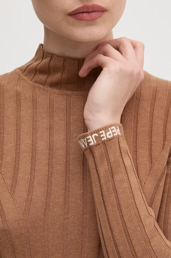 Sveter Pepe Jeans IZABEL TURTLENECK PL702224 béžová