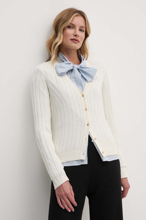 Kardigán Pepe Jeans IZABEL CARDIGAN tenká béžová PL702225
