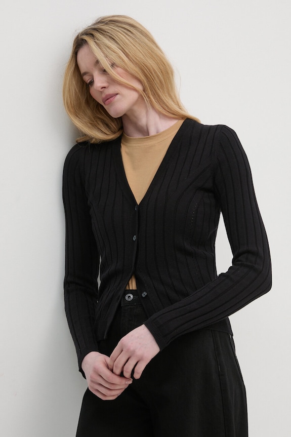 Pepe Jeans cardigan IZABEL CARDIGAN uni negru PL702225