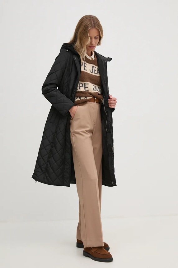 Pepe Jeans gyapjúkeverék pulóver HELMI PL702226 barna AW24