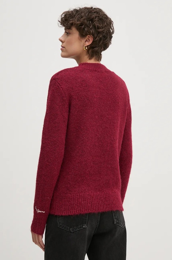 Oblečenie Sveter s prímesou vlny Pepe Jeans HILDA PL702227 burgundské