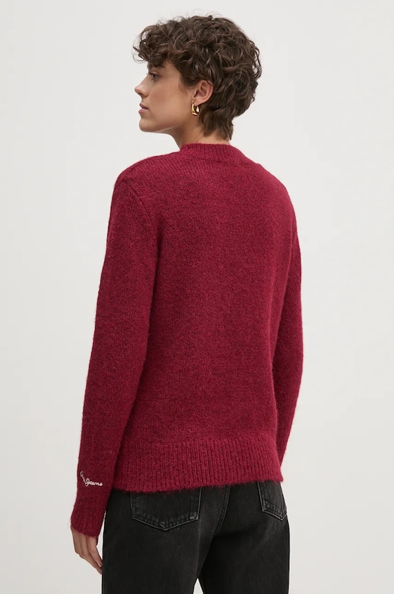 Oblečenie Sveter s prímesou vlny Pepe Jeans HILDA PL702227 burgundské
