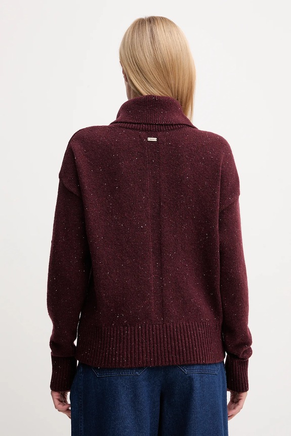 Oblečenie Vlnený sveter Barbour LKN1579 burgundské