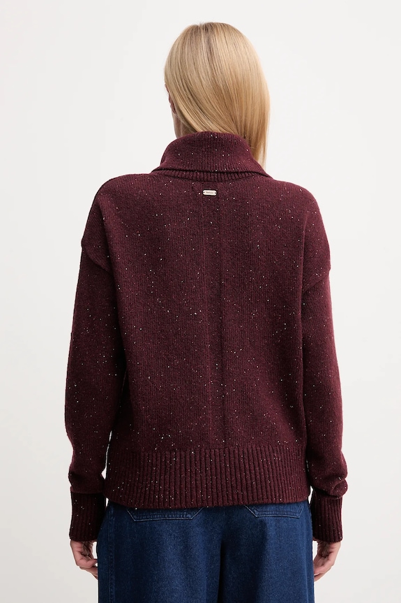 Oblečenie Vlnený sveter Barbour LKN1579 burgundské