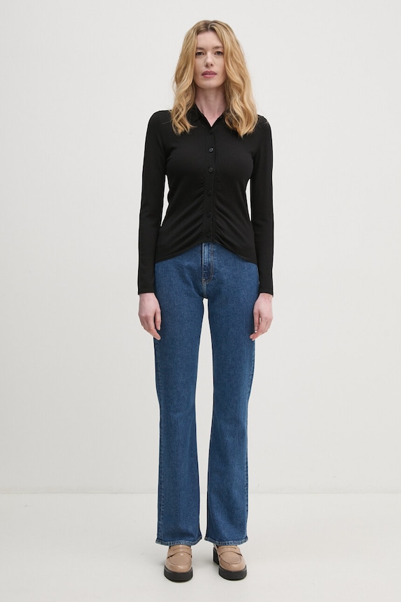 Sisley cardigan 1WTHM500K negru AW24
