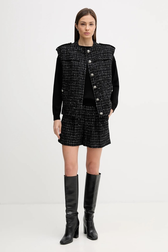 Sisley sweter 17Q3M103J czarny SS26