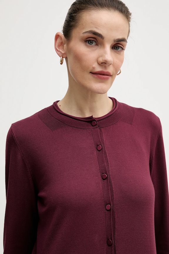 Sisley cardigan burgundia 17Q3M5203