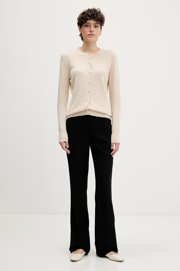 Sisley kardigan z domieszką wełny 102HM5237 beżowy AW25