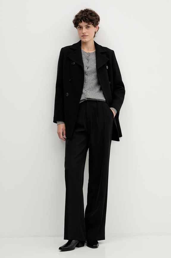 Sisley kardigan z domieszką wełny 102HM5237 szary AW25