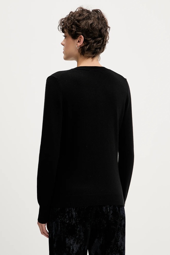 Abbigliamento Sisley cardigan con aggiunta di lana 102HM5237 nero