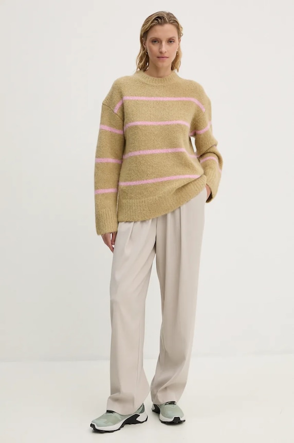Samsoe Samsoe pulover de lana SAJOAN F24300052 bej AW24