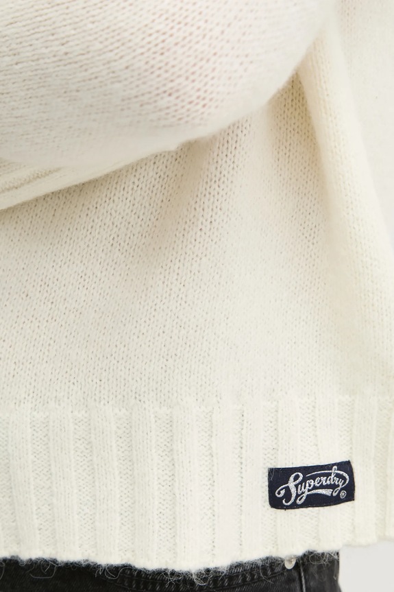 Superdry sweter z domieszką wełny W6110551A.D2Y beżowy