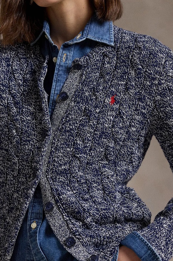 Bavlněný kardigan Polo Ralph Lauren béžová 211947926