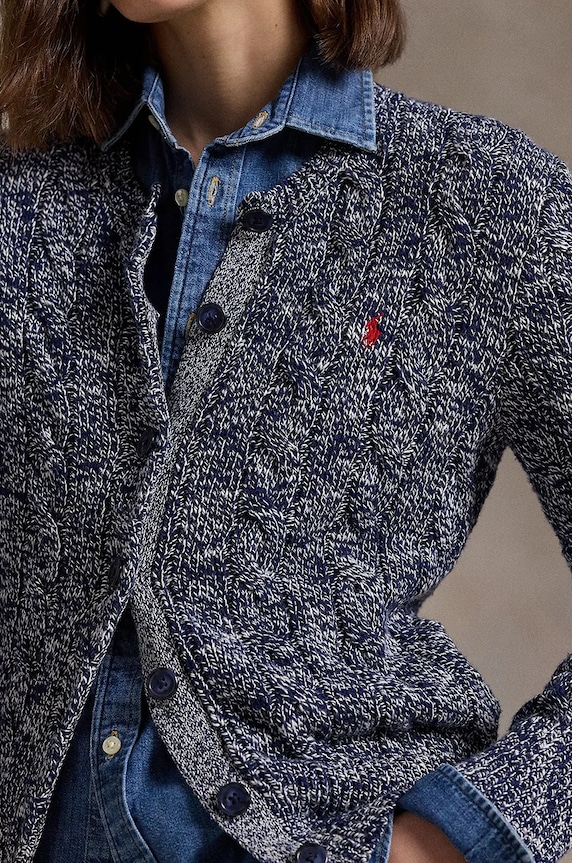 Bavlněný kardigan Polo Ralph Lauren béžová 211947926