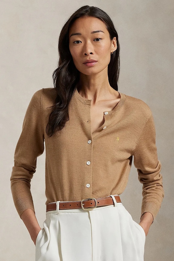 Polo Ralph Lauren cardigan in lana lana beige 211961279