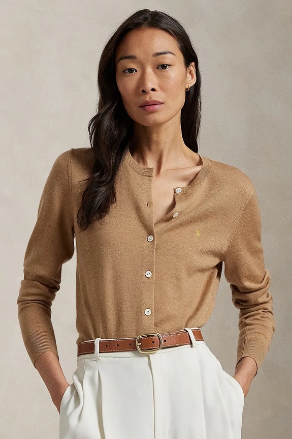 Polo Ralph Lauren cardigan in lana lana beige 211961279