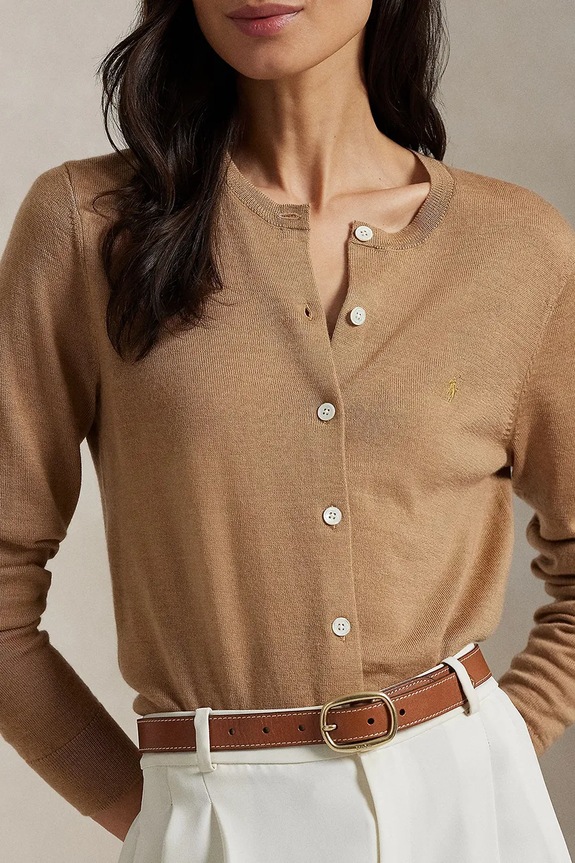 Polo Ralph Lauren cardigan in lana beige 211961279