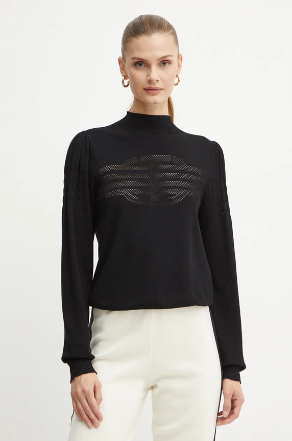 Twinset maglione a lupetto nero 242TP3722