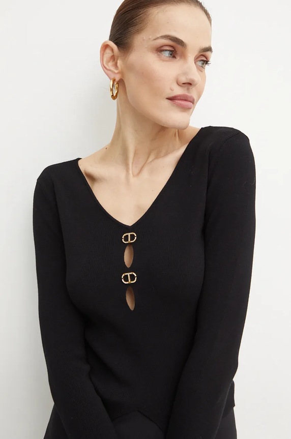 Pulover Twinset tanka crna 242TT3031