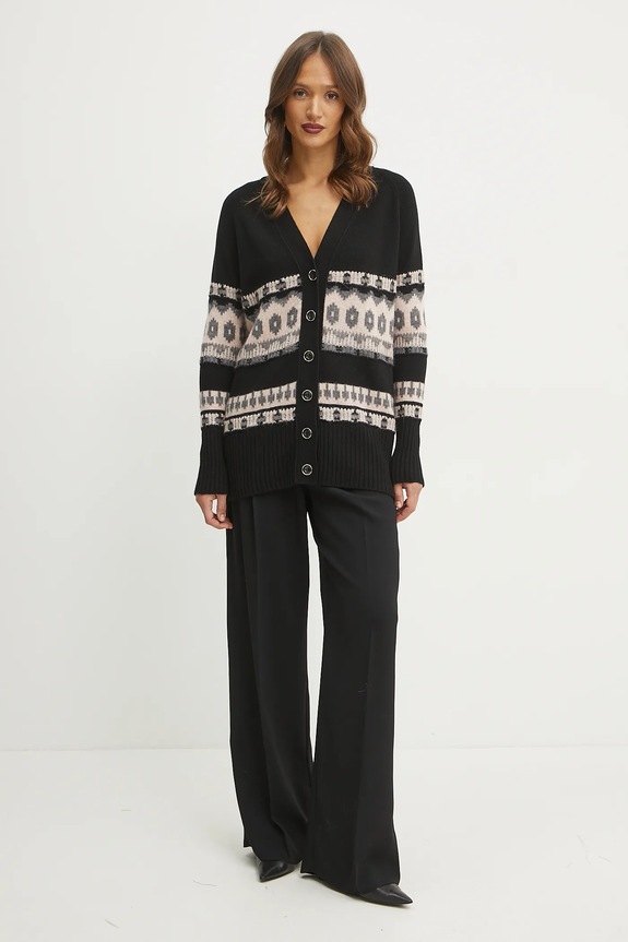 Marella kardigan wełniany 2423346102200 czarny AW24