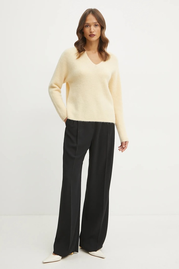 Marella sweter wełniany 2423366212200 żółty AW24