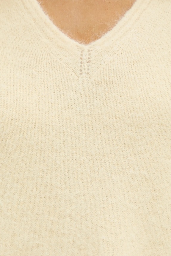 Marella sweter wełniany 2423366212200 żółty
