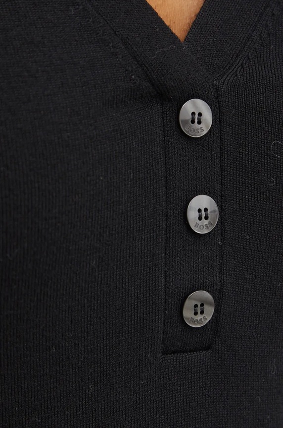 BOSS sweter wełniany 50523743 czarny