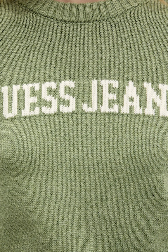 Bavlněný svetr Guess Jeans W4BR10.Z3HM1 zelená