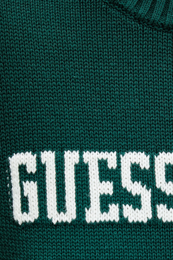 Bombažen pulover Guess Jeans W4BR10.Z3HM1 zelena