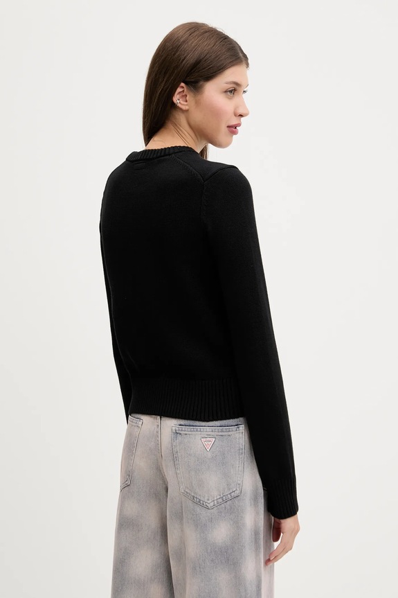 Oblačila Bombažen pulover Guess Jeans W4BR10.Z3HM1 črna