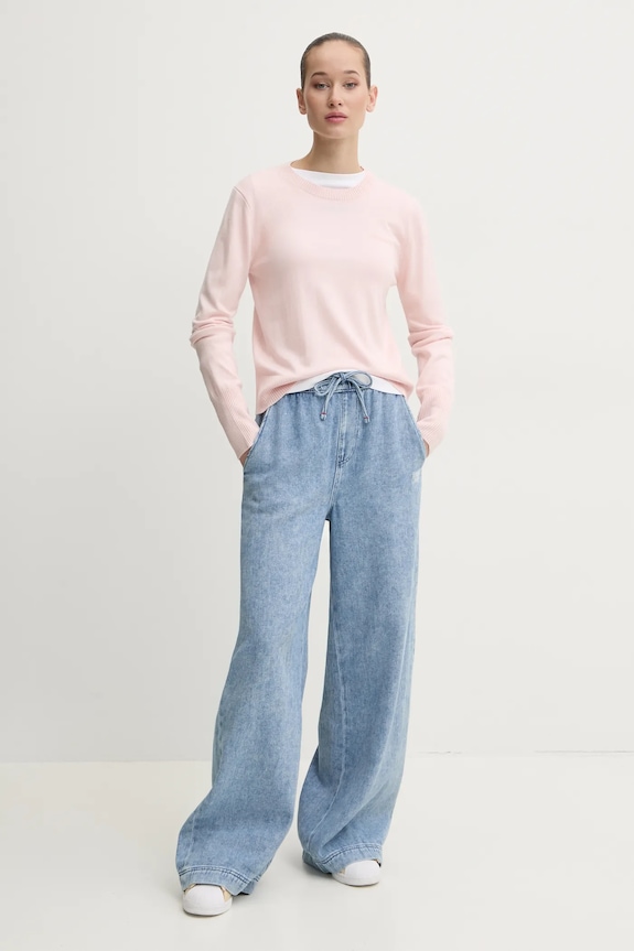 Guess Jeans sweter z domieszką wełny W4BR83.Z3HO2 różowy SS26