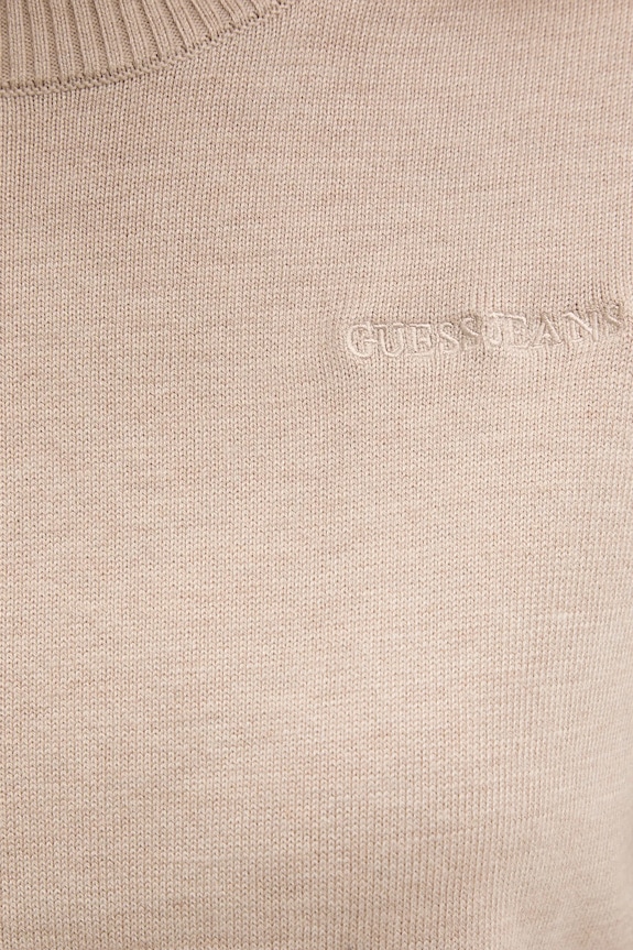 Guess Jeans sweter z domieszką wełny W4BR83.Z3HO2 beżowy