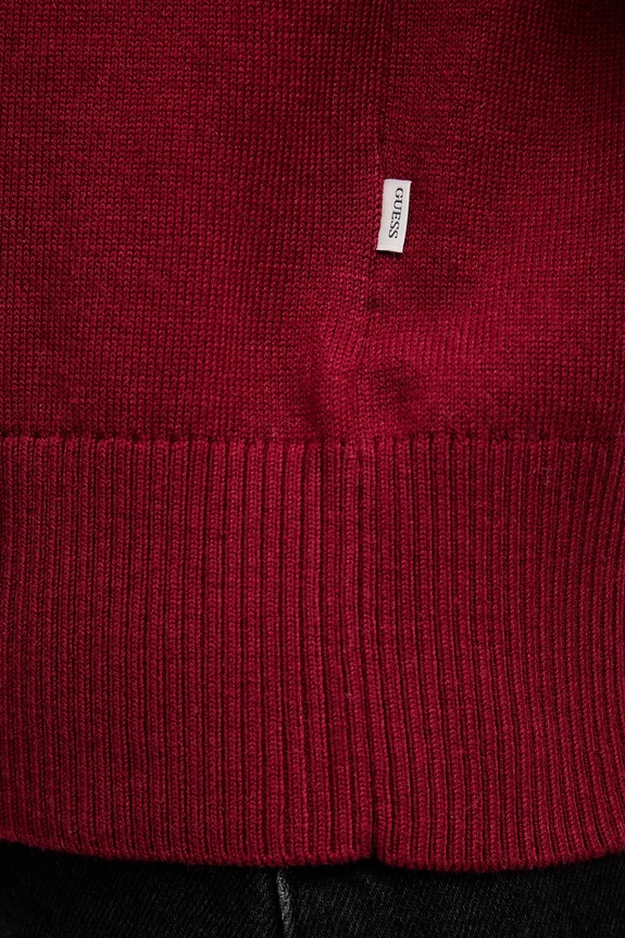 Guess Jeans sweter z domieszką wełny bordowy W4BR83.Z3HO2