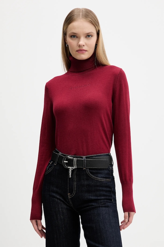 Pulover Guess Jeans Srednje debeline bordo W4BR15.Z3HO2