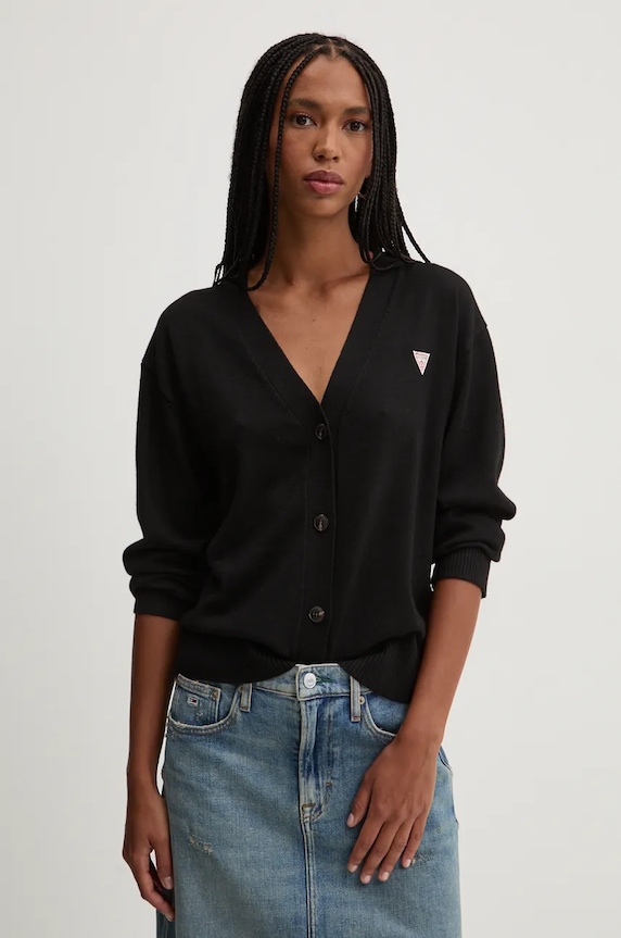 Жилетка с вълна Guess Jeans черен W4BR16.Z3HO2