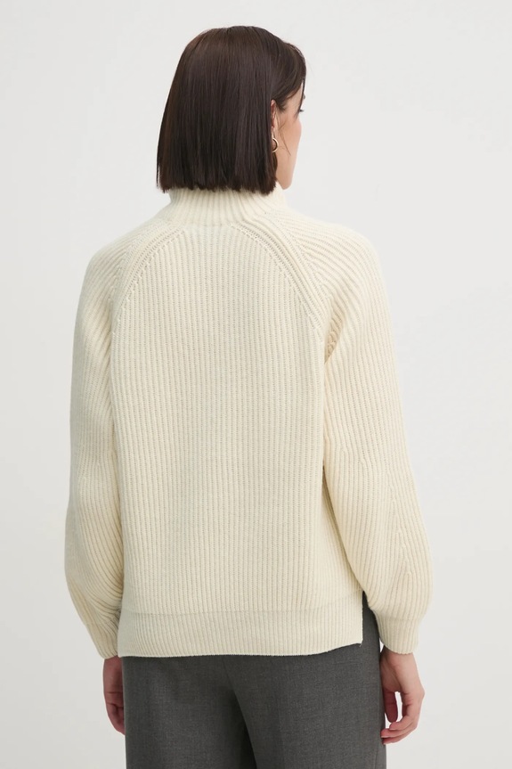 Odzież Lacoste sweter wełniany AF2528 beżowy