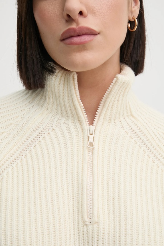 Lacoste sweter wełniany AF2528 beżowy