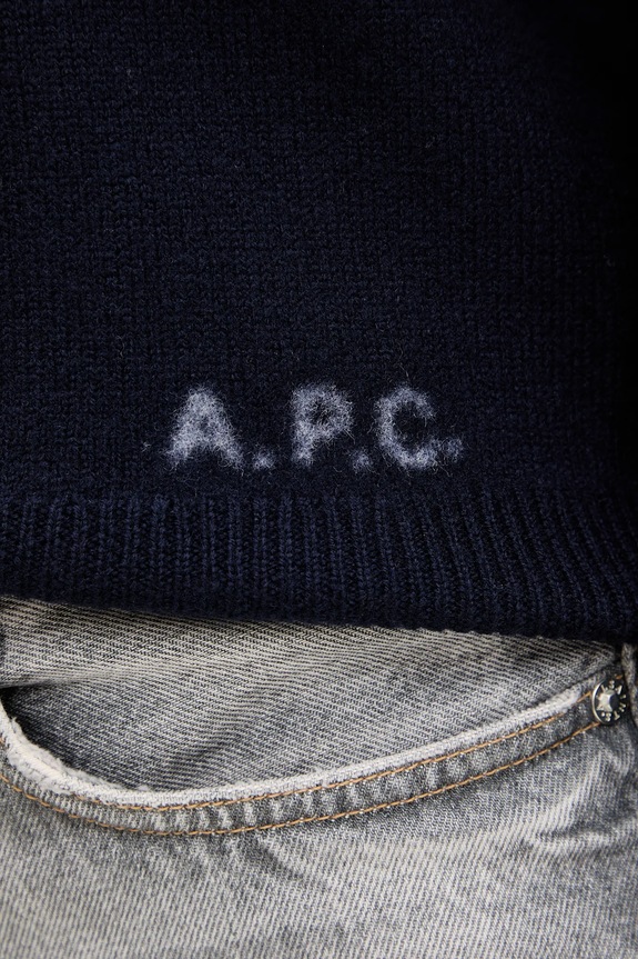 A.P.C. gyapjú pulóver Pull Esther WVBDK.F23373.IAK sötétkék