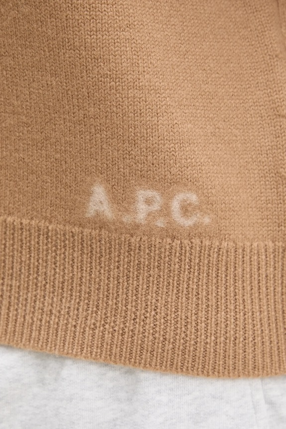 Μάλλινο πουλόβερ A.P.C. Pull Esther καφέ WVBDK.F23373.CAB