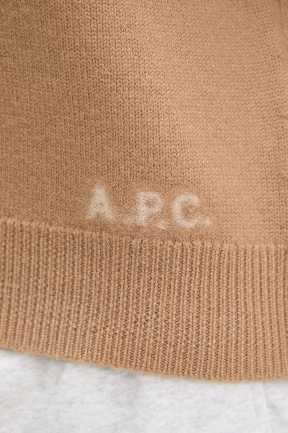 Μάλλινο πουλόβερ A.P.C. Pull Esther καφέ WVBDK.F23373.CAB