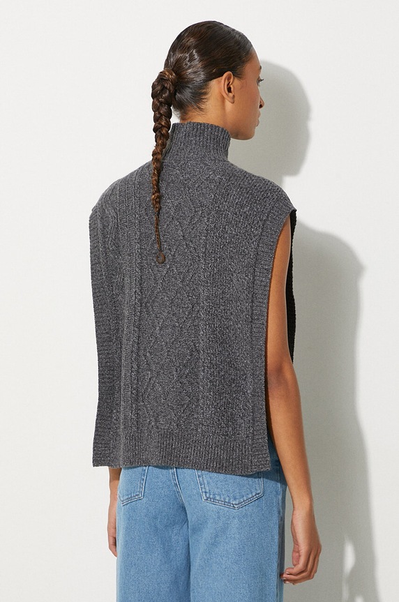 Clothing A.P.C. wool gilet Pull Cameron WVBDQ.F23391.PLC gray
