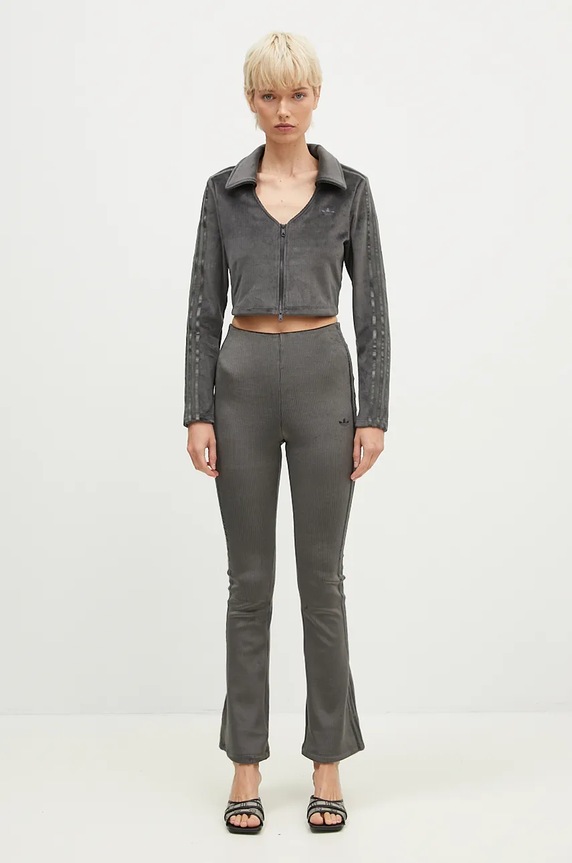 adidas Originals felpa Femme Galore Rib Cardigan JN3019 grigio