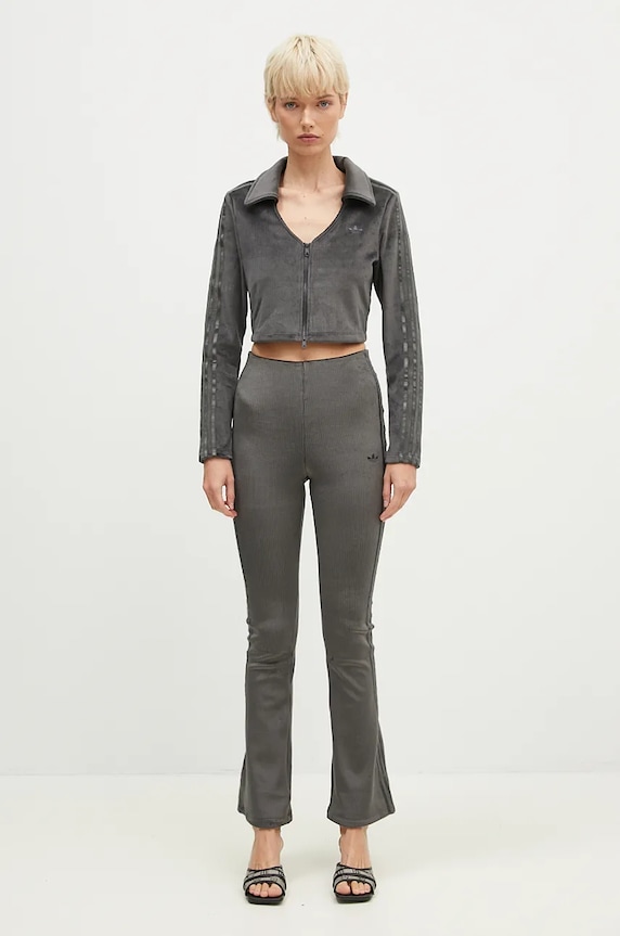 Dukserica adidas Originals Femme Galore Rib Cardigan JN3019 siva